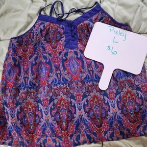 Pixley Purple Paisley Tank Top